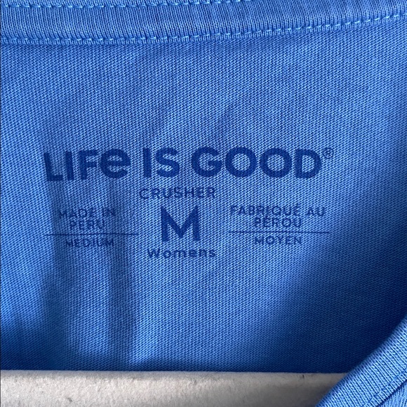 Life Is Good Women’s Blue Merry Grinchmas Graphic Tee Size Medium - Picture 4 of 5
